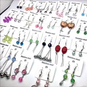 Bundle of stainless steel earrings 10 pairs